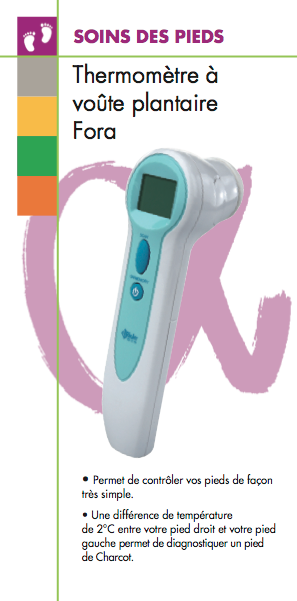 thermomètre Fora IR19 pour pied diabétique thermomètre Fora IR19 pour pied diabétique